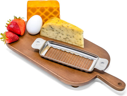 Stainless Steel Butter Slicer - Single Stick Butter Cutter for Butter Squares - Makes Individual Butter Pats for Baking Pastry Dough - Handheld Butter Measurement Tool