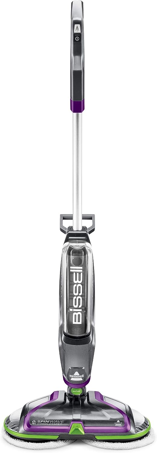 BISSELL® Spinwave Cordless Pet Hard Floor Spin Mop Cleaner 18V with washable mop pads for sealed hard floors, 23157