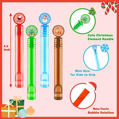 200 Pack Winter Mini Bubbles Giveaways Trinkets Prizes for Kids, Bulk Easter Classroom Gifts Party Favors Supplies Games for Toddlers,Holiday Small Toys Basket Pinata Stocking Stuffers for Boys Girls