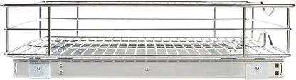Home Zone Living Pull Out Kitchen Cabinet Organizer with Slide Out Drawer for Space Saving Storage, 20” W x 21” L