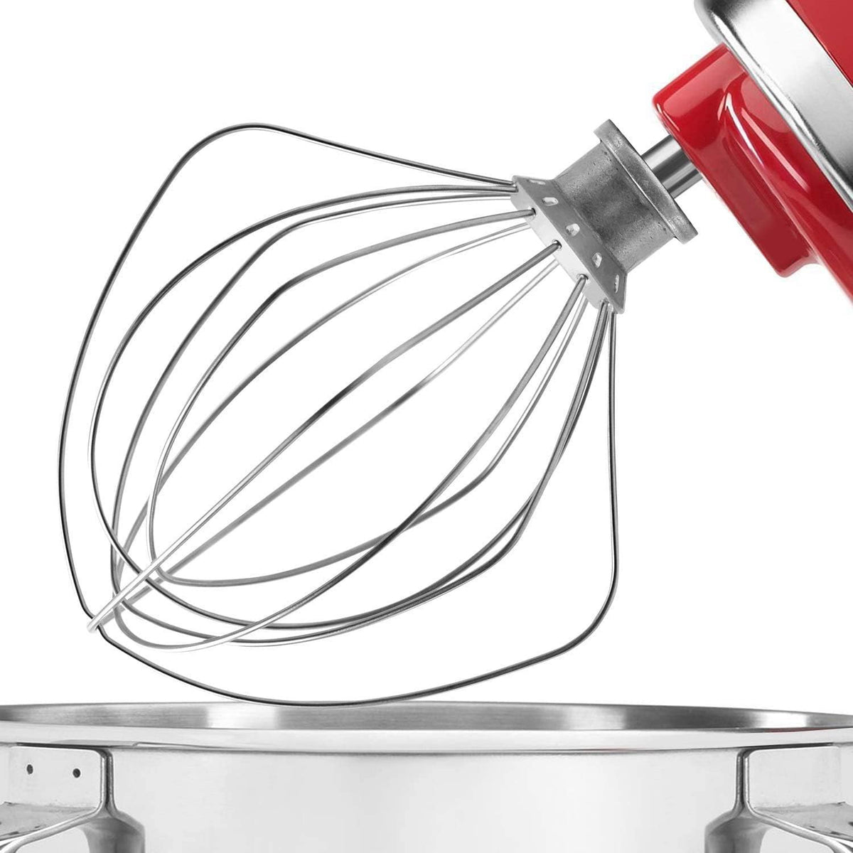 Kitchpowerr KN256WW 6-Wire Whip Attachment for KitchenAid 6 Quart Bowl-Lift Stand Mixer Accessory Replacement, Egg Cream Stirrer