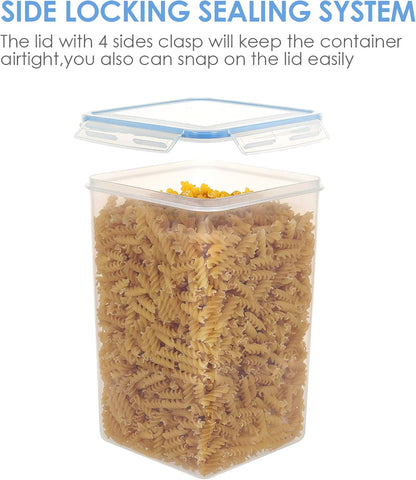 Vtopmart Extra Large Tall Airtight Food Storage Containers 4 Pieces 5.9qt / 6.5L-Plastic PBA Free Kitchen Pantry Canister for Spaghetti