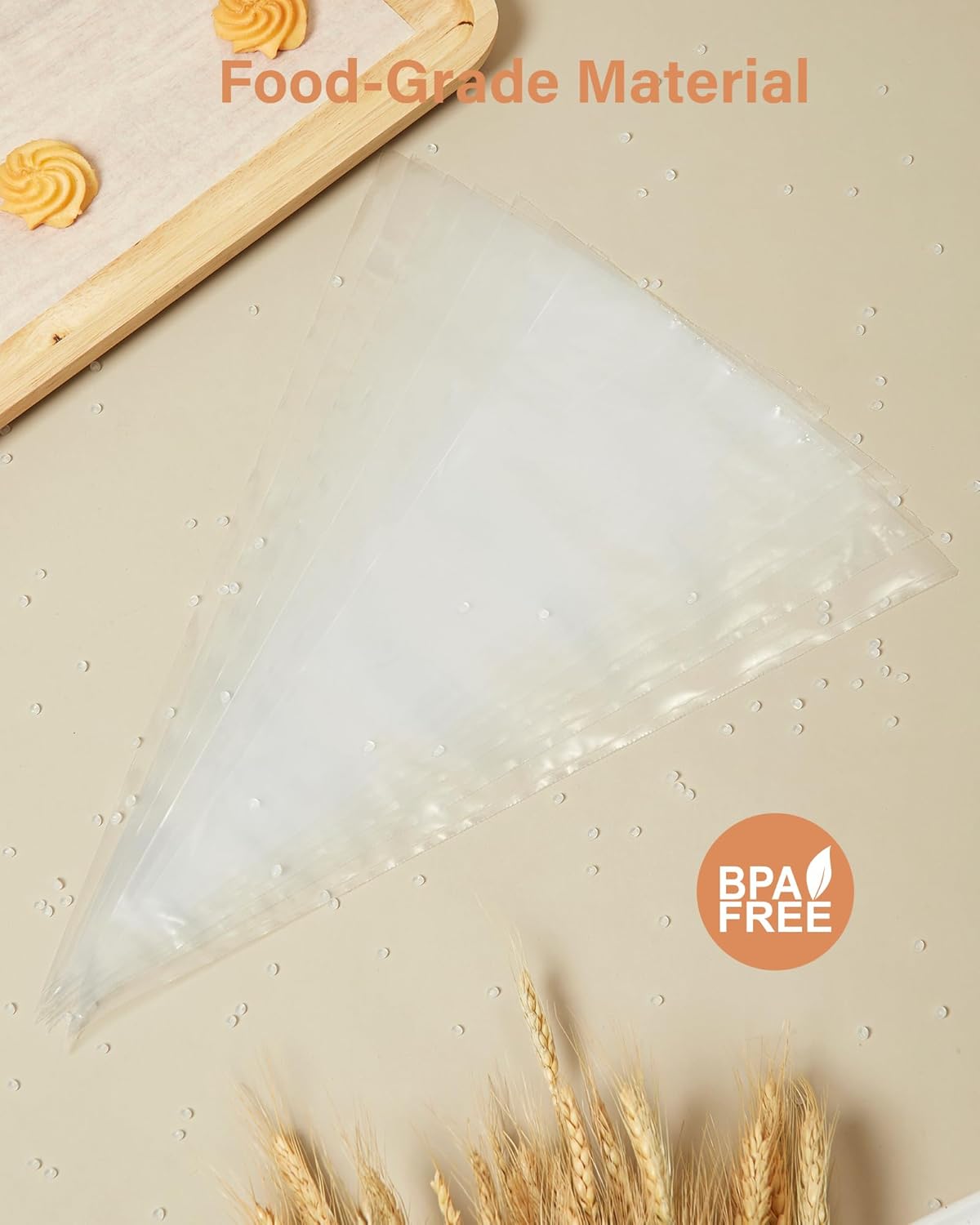 Kootek 16" Piping Bags (100Pcs), Disposable Pastry Bags Anti Burst Icing Frosting Bag Thick Cake Decorating Bags for Cookie, Cupcake, Candy