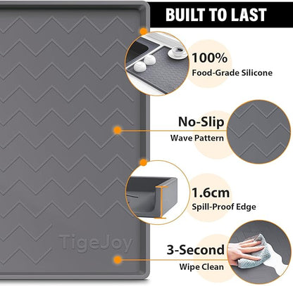 TigeJoy 28" x 22" Under Sink Mats for Kitchen Waterproof