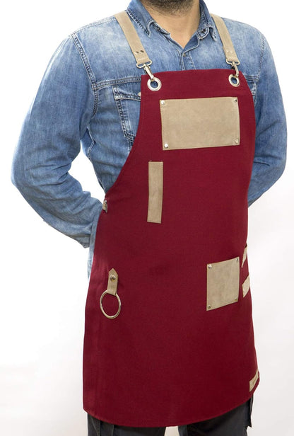 Men and Women Apron for Kitchen, Gardening, Artist, Chef, Work | Canvas, Waterproof, Adjustable Straps Unisex