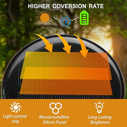 2 Pack Solar Hanging Lantern Outdoor, Solar Powered, Auto On/Off Waterproof LED Flame Umbrella Vintage Lights for Garden, Patio, Yard, Flickering Flameless Candle Mission Lights for Table, Party