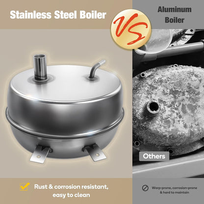 Newbealer Heavy-Duty Steam Cleaner for Home, Stainless Steel Boiler, 12-Piece Accessory Kit, Max 5 Bar Pressure, Multi-Purpose Steamer for Floors