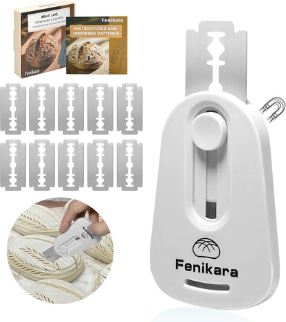 Premium Magnetic Bread Lame & Versatile Bread Scoring Tool - Professional Sourdough Scoring Tool and Lame Bread Tool with 10 Razor Blades & Scoring