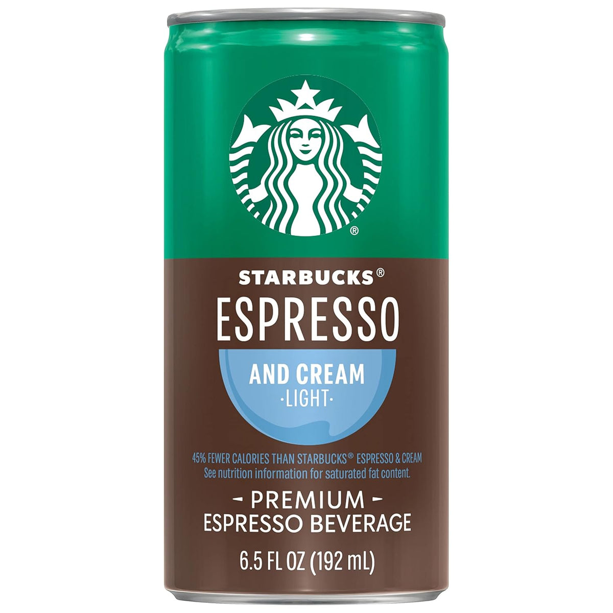 Starbucks Ready to Drink Coffee, Espresso & Cream Light, 6.5oz Cans (12 Pack)