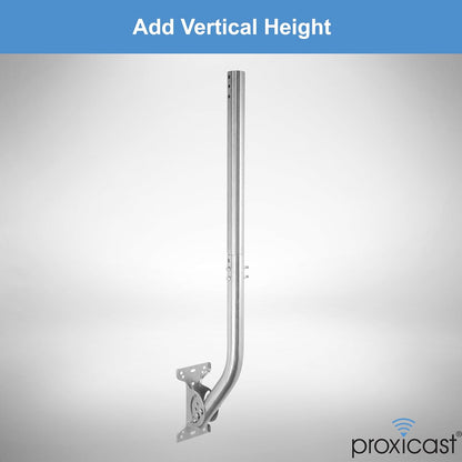 15 inch Stainless Steel Extension Pole for Proxicast J-Max Antenna Mounts (ANT-800-X15)