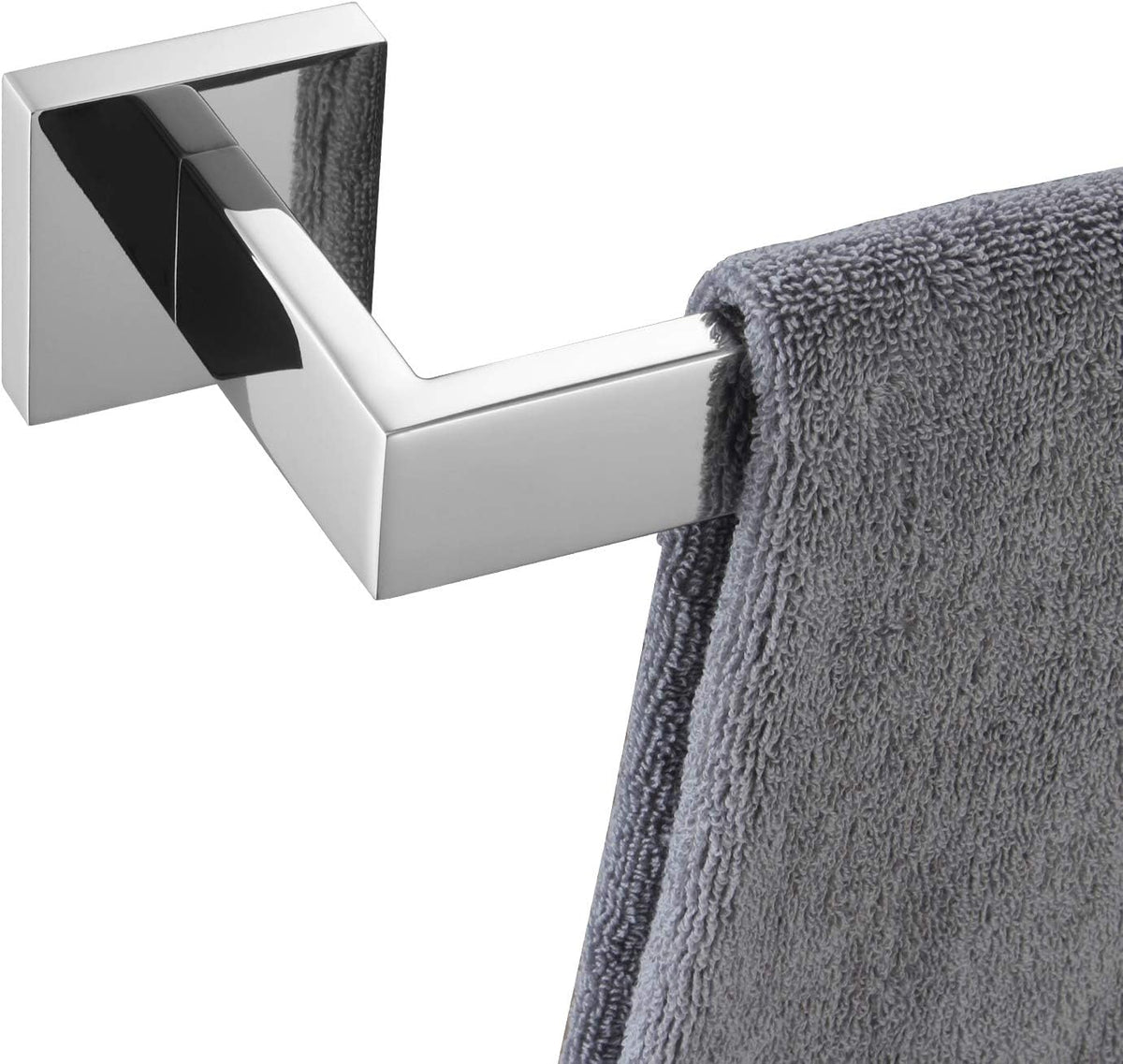 KOKOSIRI 20-Inch Single Towel Bar, Bathroom Kitchen Towel Holder, Wall Mounted SUS304 Stainless Steel Towel Rack, Polished Chrome, B4003CH-L20