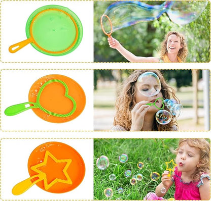 Roberly 19 PCS Big Bubble Wands Set with Tray, Giant Bubbles Wands Toys for Kids Adults Summer Outdoor Activities Birthday Gifts Party Favors