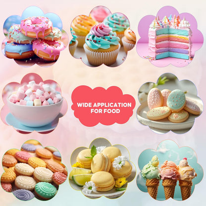 Food Coloring for Cake Decorating Macaron Edible Food Dye for Baking Royal Icing Cookie Supplies Gluten Free 7x12ml Food Grade Liquid Food Color Kits
