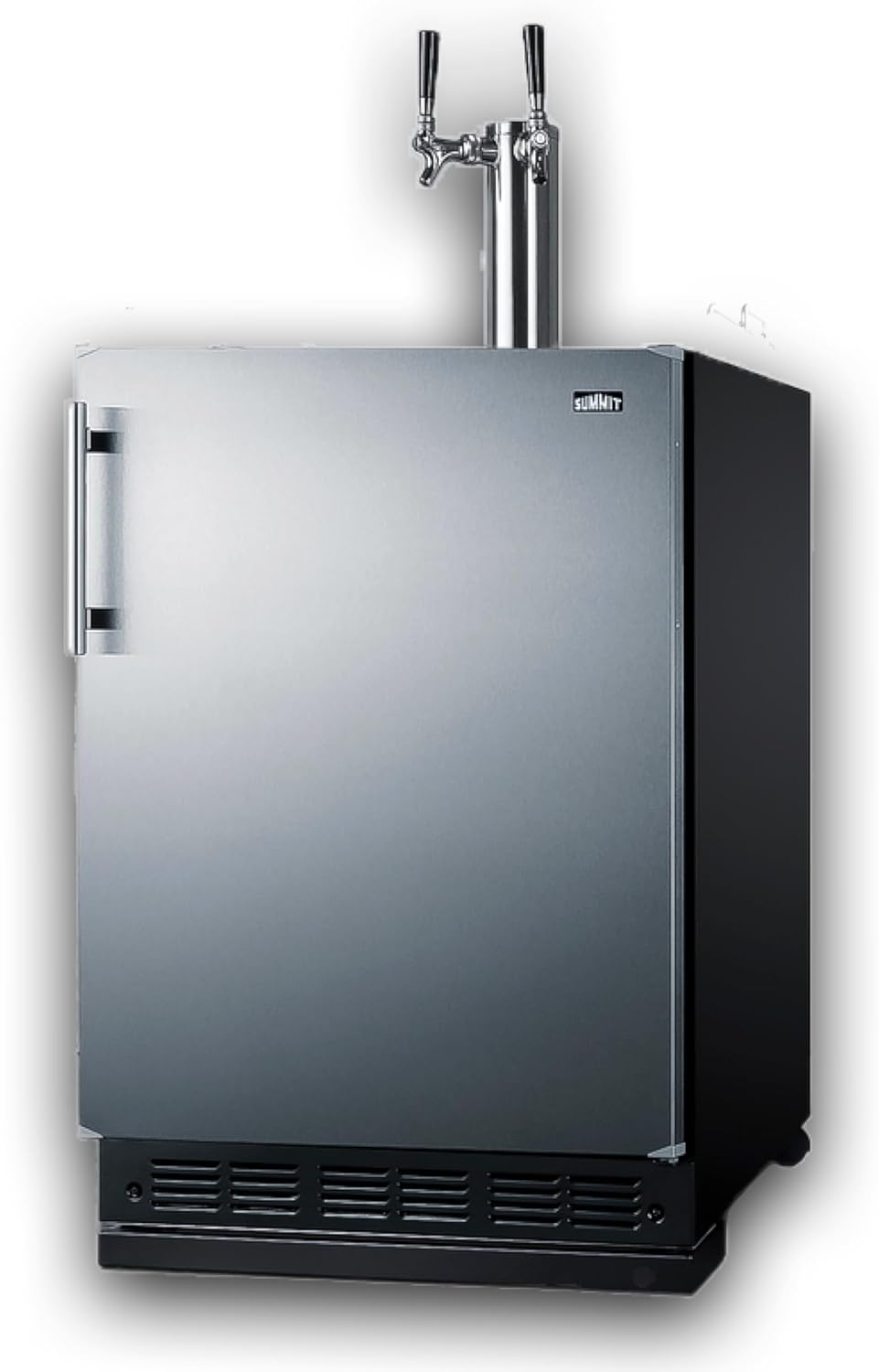 Summit Appliance 24" Wide Cold Brew Coffee Kegerator/Refrigerator Combo, Black Interior, Caster Wheels, Residential/Commercial Use (LHD