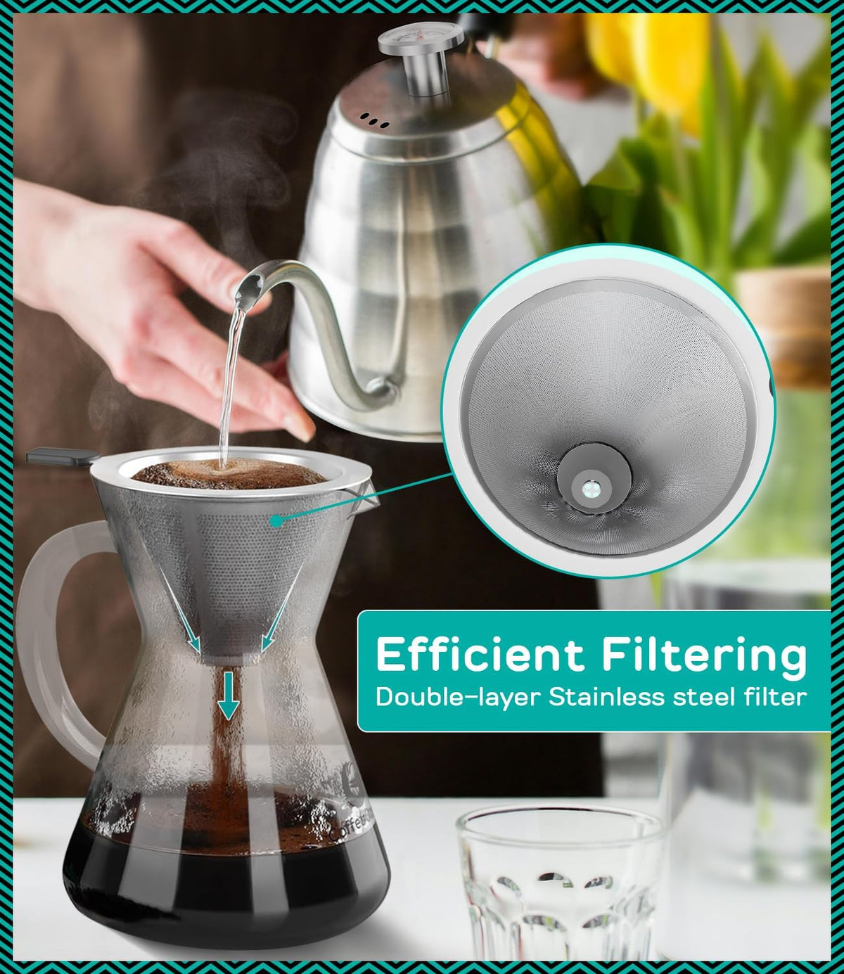 Coffee Gator Pour Over Coffee Maker - 14oz