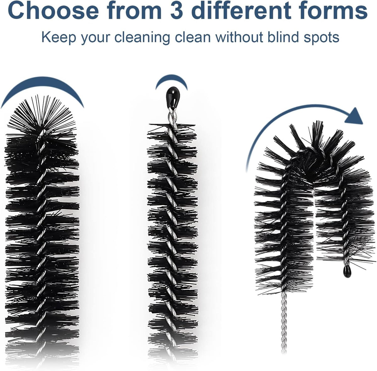 Straw Cleaner Brushes Sets, 12 Pieces 8.2 Inch Botthle Cleaning Brush and Nylon Tube Brush Brush Kit for Sippy Cup, Tumbler, Water Bottle