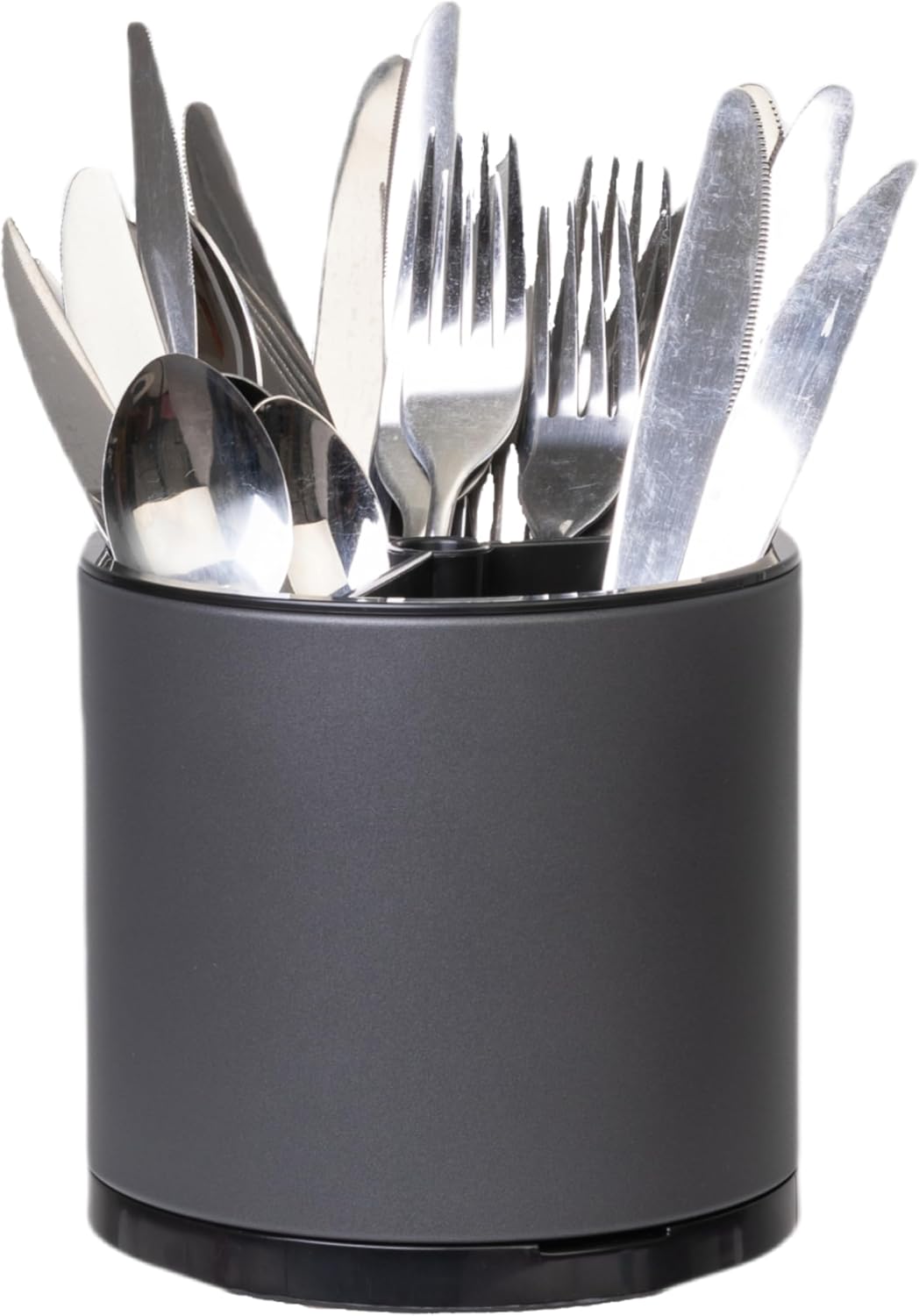 Utensil Holder,Kitchen Utensil Holder For Counter,Rotating Silverware Organizer Cooking Flatware Spoon Spatula Tool Cutlery Container Stainless Steel Caddy