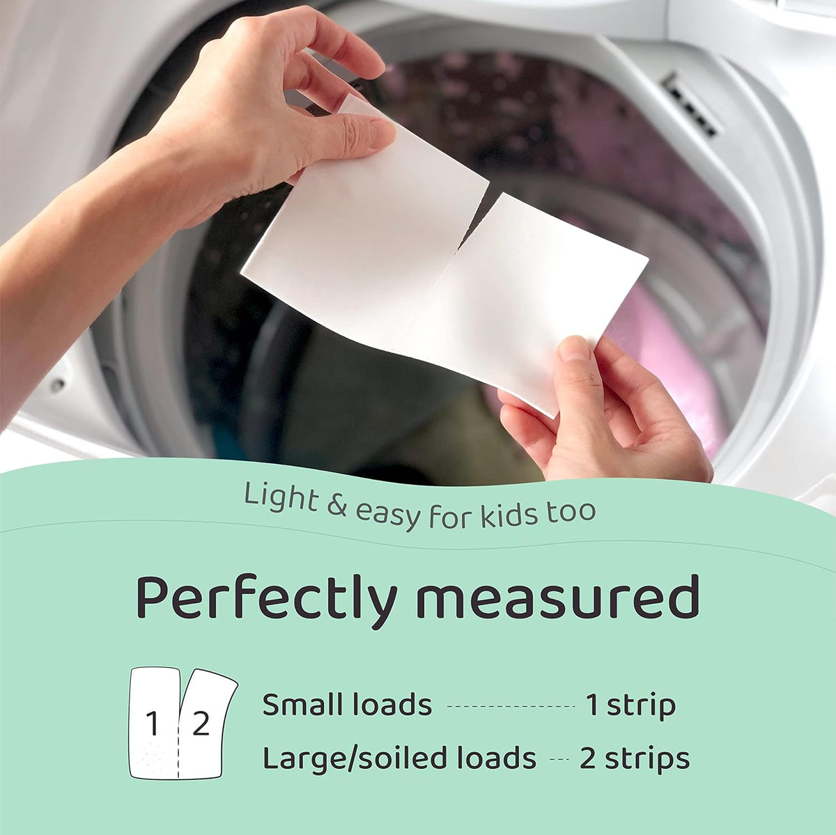 LAZY COCONUTS Eco Friendly, Plant Powered Laundry Detergent Strips - 100 Loads - Fragrance Free, Unscented, Ultra Concentrated, Earth Friendly No Plastic - Light, Perfect For Home, Travel, Camping