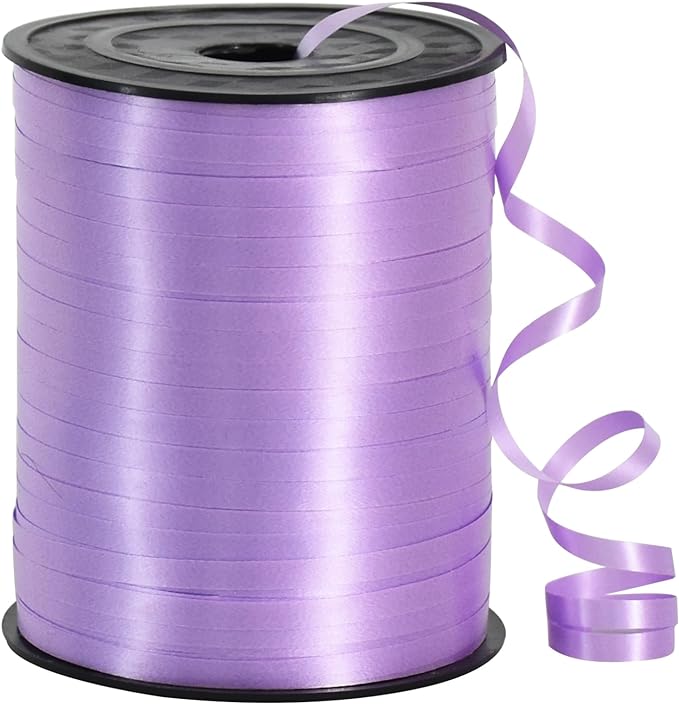 TONIFUL 500 Yards Curling Ribbon-Balloon Ribbon-Balloon String for Art&Craft Decor,Gift Wrapping,Ribbons and Bows for Wedding Christmas New Year Birthday Gifts Graduation Supplies (Light Purple)