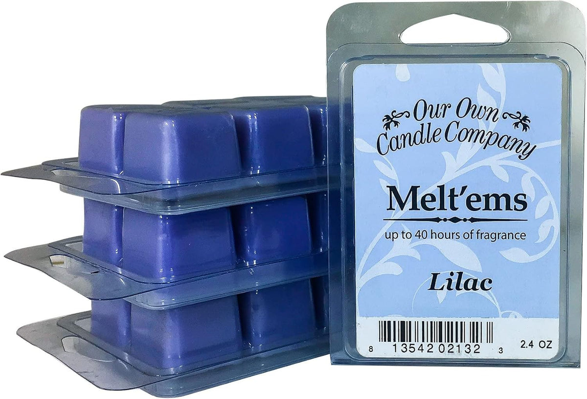 Our Own Candle Company Premium Wax Melt, Lilac, 6 Cubes, 2.4 oz (4 Pack)