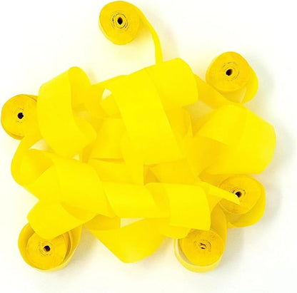 Tissue Paper Streamers in Launcher Sleeve, Yellow Color (20 Streamer Rolls per Sleeve)