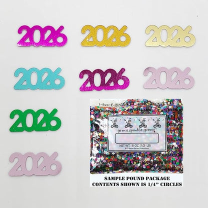 Confetti Year 2026 MultiColors - Half Pound (8 oz) #7347 Q08