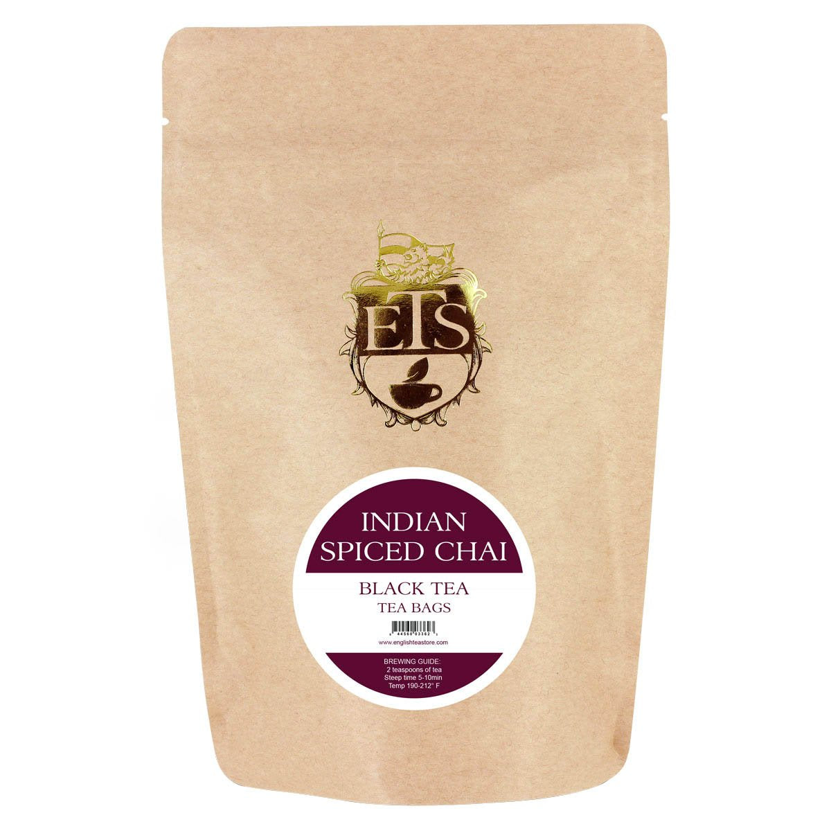 English Tea Store – Indian Spiced Chai Black Tea Bags | Authentic Masala Chai with Real Indian Spices & High-Grown Ceylon Tea | Medium Caffeine, High Antioxidants | No Strings or Tags | 25 Count