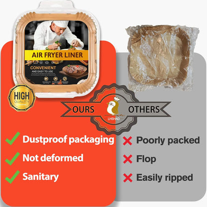 Small Air Fryer Liners, Mini Air Fryer Liners, 2 2.1 2.6 3qt Air Fryer Liners, Air Fryer Liners Disposable 2 qt for Cosori Mini Air Fryer, Instant Vortex Mini, Chefman TurboFry, DASH Tasti-Crisp