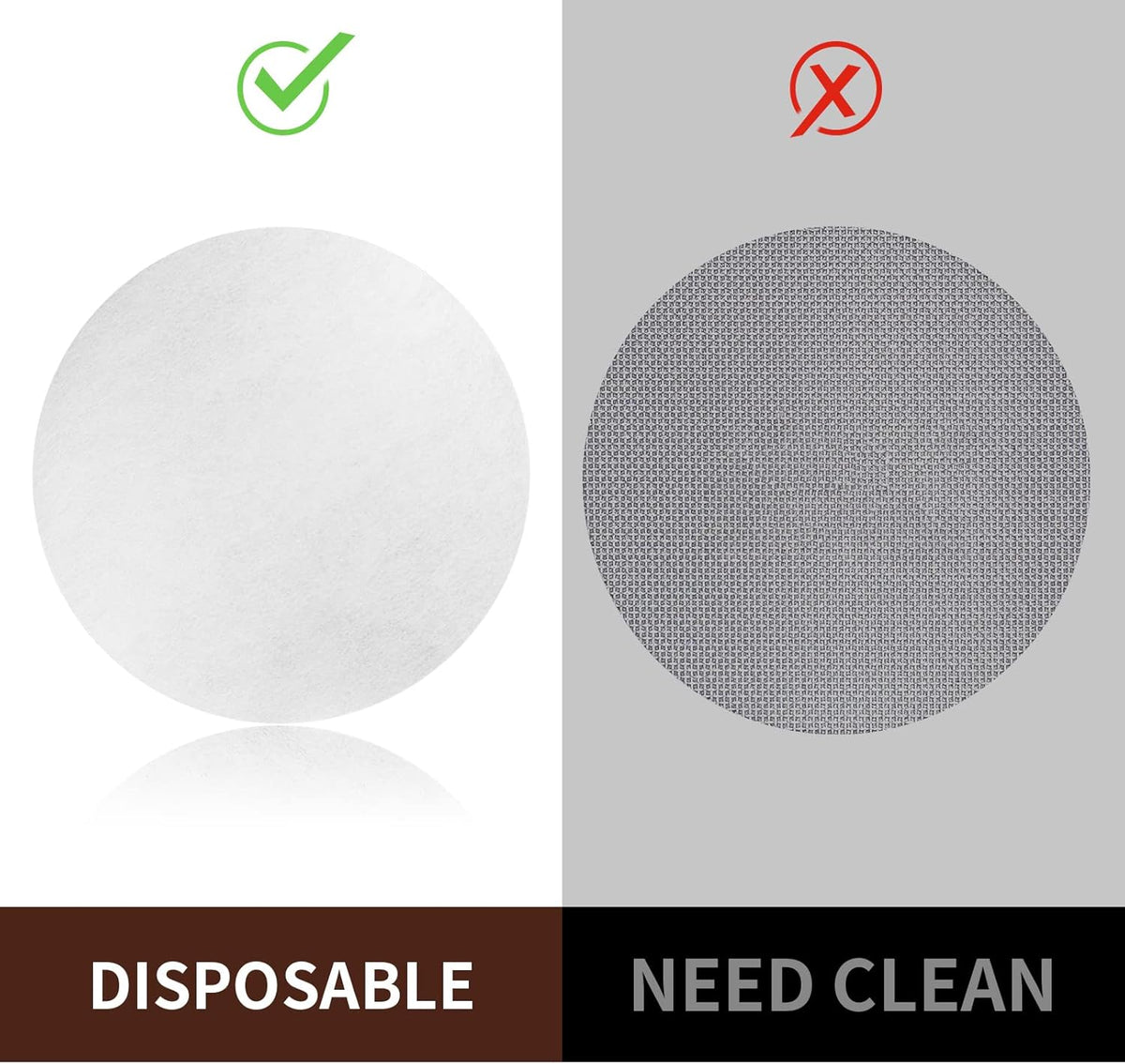 1000 Pcs Coffee Paper Filter for Espresso Coffee Maker, 51 mm Unbleached Espresso Filter Puck Screen Portafilter Paper Compatible with Breville