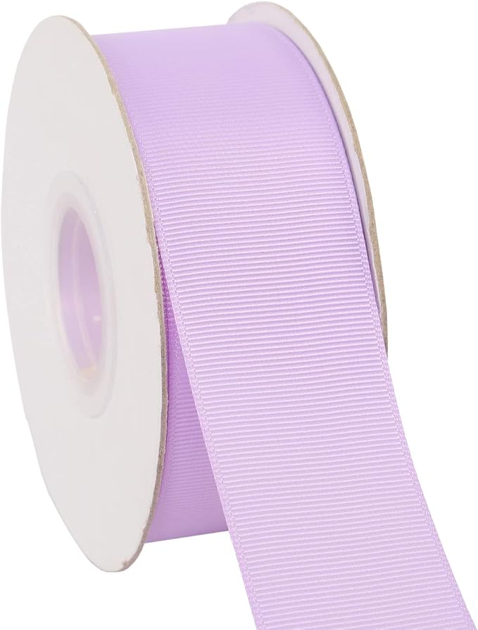 Ribbonitlux 1.5" Wide Solid Grosgrain Ribbon 25 Yards (430-Lavender）, Set for Gift Wrapping, Party Decor, Sewing Applications, Wedding and Craft