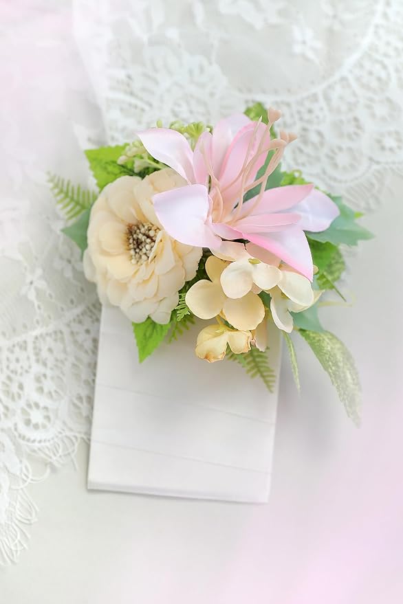 Artificial Flowers, Yellow Green Silk Fake Flowers for DIY Wedding Bridal Bouquets, Wedding Cake Flowers for Table Centerpieces Baby Shower Birthday Party Home Decorations