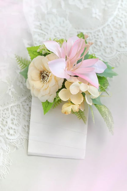 Artificial Flowers, Yellow Green Silk Fake Flowers for DIY Wedding Bridal Bouquets, Wedding Cake Flowers for Table Centerpieces Baby Shower Birthday Party Home Decorations