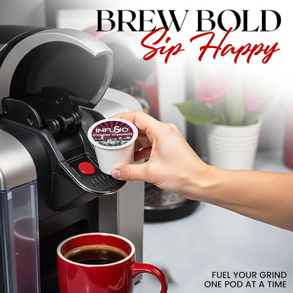 InfuSio Coffee Pods 96 Count Ethiopian Yirgacheffe Gold Medium Light Roast Single serve Coffee pods for Keurig K Cup® Brewers
