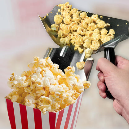 2 Pcs Stainless Steel French Fry Popcorn Scoop, Quick Fill Tool for Food Bags & Boxes, Multipurpose Utility Scooper for Bagger French Fries, Snacks, Desserts, Ice, Dry Goods