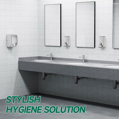 anydry Commercial Wall Mounted Soap Dispenser 37oz 1100ml Large Capacity Polished Stainless Steel Manual Dispenser for High Traffic Restrooms