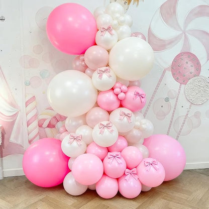 60pcs Pink and Pearl White Balloons Kit, 12 Inch Pastel Pink Pearl Latex Balloons for Baby Showers, Princess Birthday, Bridal Shower, Wedding & Bachelorette Party Decorations