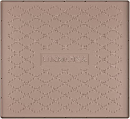 URMONA 22" x 19" Waterproof Silicone Mat in Multiple Sizes & Colors, Under Sink Mat for Kitchen & Bathroom, Pet Food Pad for Dogs & Cats, Kitchen Cabinet Liner, Multi-Purpose for Storage(Khaki)