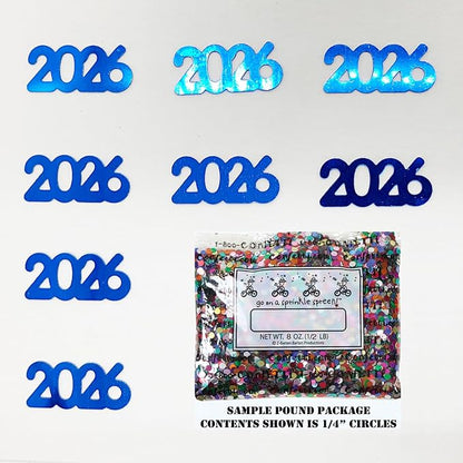 Confetti Year 2026 Blue Royal - Half Pound (8 oz) #7341 Q08