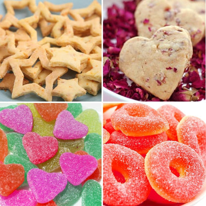 Metal Cookie Cutters Set- Heart, Star, Round, Flower - 12Pcs Cookie Cutters - Heart Star Cookie Cutter Round Small Cutter Flower Cookie Cutter for