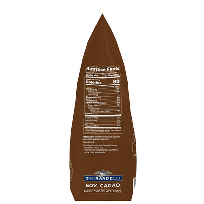 Ghirardelli Chocolate Company 60% Cacao Dark Chocolate Chips, 5lb (Pack of 2)