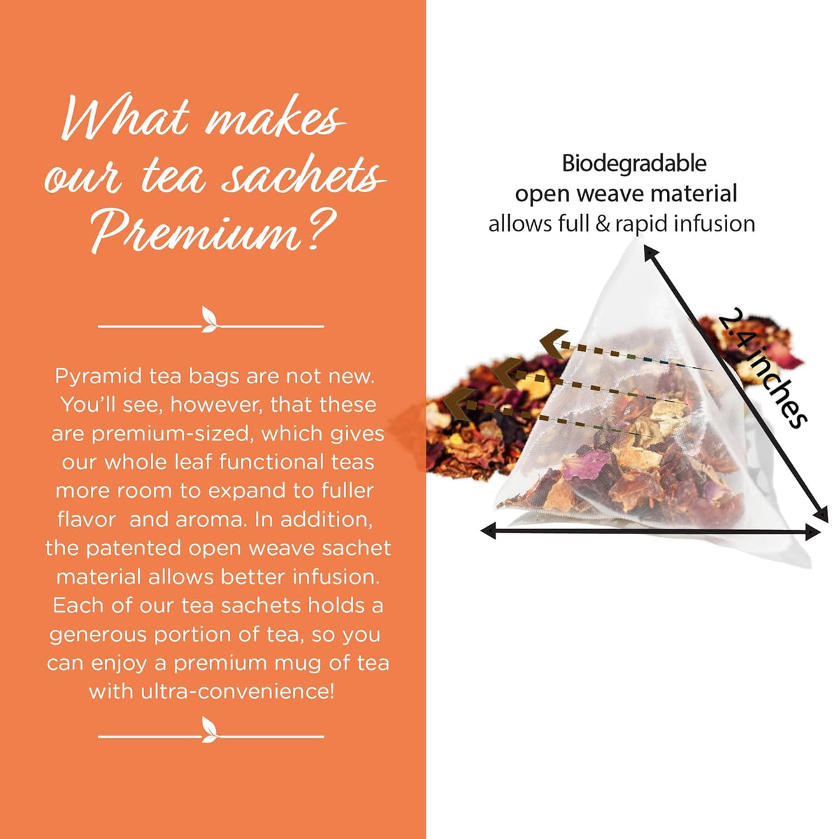 The Tea Spot Blood Orange Smoothie Herbal Tea, Blend of Rooibos Tea, Orange Peel, Hibiscus, Rosehips, Rose Petals, Safflowers