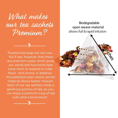 The Tea Spot Blood Orange Smoothie Herbal Tea, Blend of Rooibos Tea, Orange Peel, Hibiscus, Rosehips, Rose Petals, Safflowers