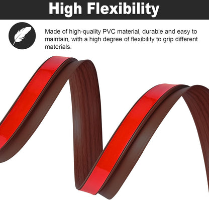 10Ft Carpet Floor Transition Strip, Self Adhesive Floor Edging Trim Strip for Doorway, PVC Floor Divider Threshold Cover Suitable for Threshold Height Less Than 5 mm - Red Wine