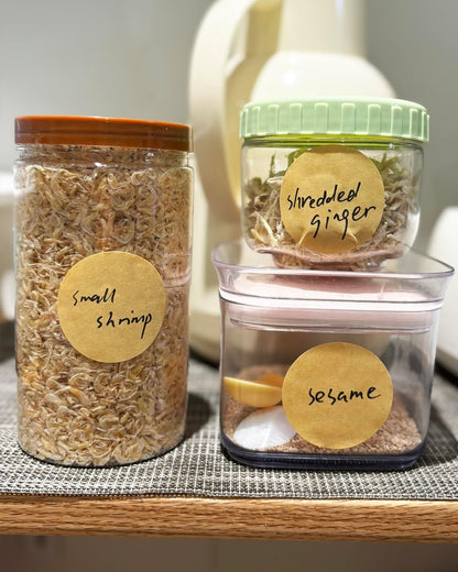 2 Inch Natural Brown Kraft Stickers (500 Per Roll), Round Blank Labels for Jars and Lid, Permanent Adhesive Kraft Stickers