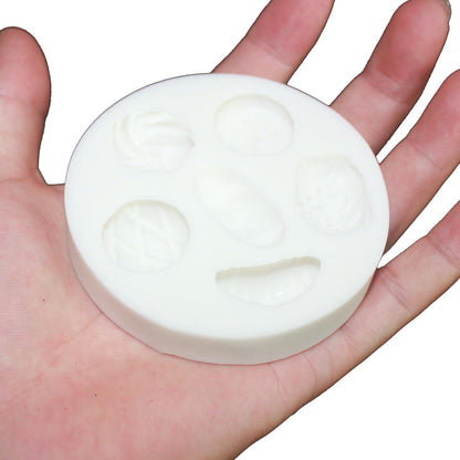Lovely Small Items Silicone Fondant Molds Set For Cake Topper, Gumpaste, Candy & Chocolate, Polymer Clay and More (Round Food Items)
