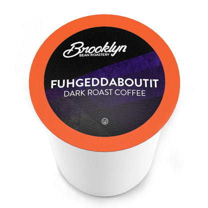 Brooklyn Beans Fuhgeddaboutit Gourmet Coffee Pods - Compatible with Keurig 2.0 K Cup Brewers, 40 Count, Bold and Rich Dark Roast