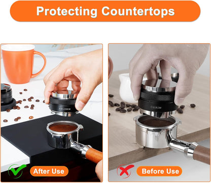 Espresso Tamper Mat Coffee Tamping - Food grade Silicone Coffee Tamping Mat for Espresso Machine Accessories, Tamp Mat for Barista Tools
