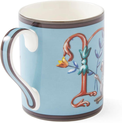Spode Kit Kemp 12oz Mug in Fine China, N Initial - Custom Coffee Cup for Hot Beverages, Personalized Gift Idea for Her, Him, Friends, Coffee Lovers - Stylish Letter Mug for Daily Use, Dishwasher Safe