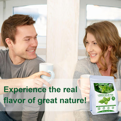 Tearelae - Lemon Balm Tea Bag - 1.5g X 50 Count - Pure Natural Dried Lemon Balm Herb - Premium Lemon Balm Leaf for Calming and Digestion Support