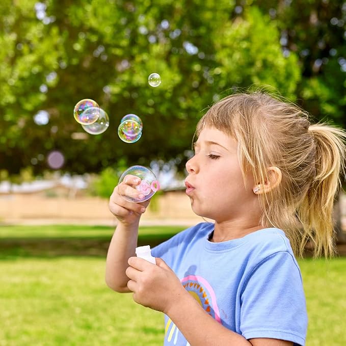 JOYIN 24 Pcs Mini Bubble Wands Assortment Party Favors Toys for Kids Child, Summer Gifts Bubbles Fun Toys,Wedding, Bath Time,Summer Outdoor Gifts for Girls Boys